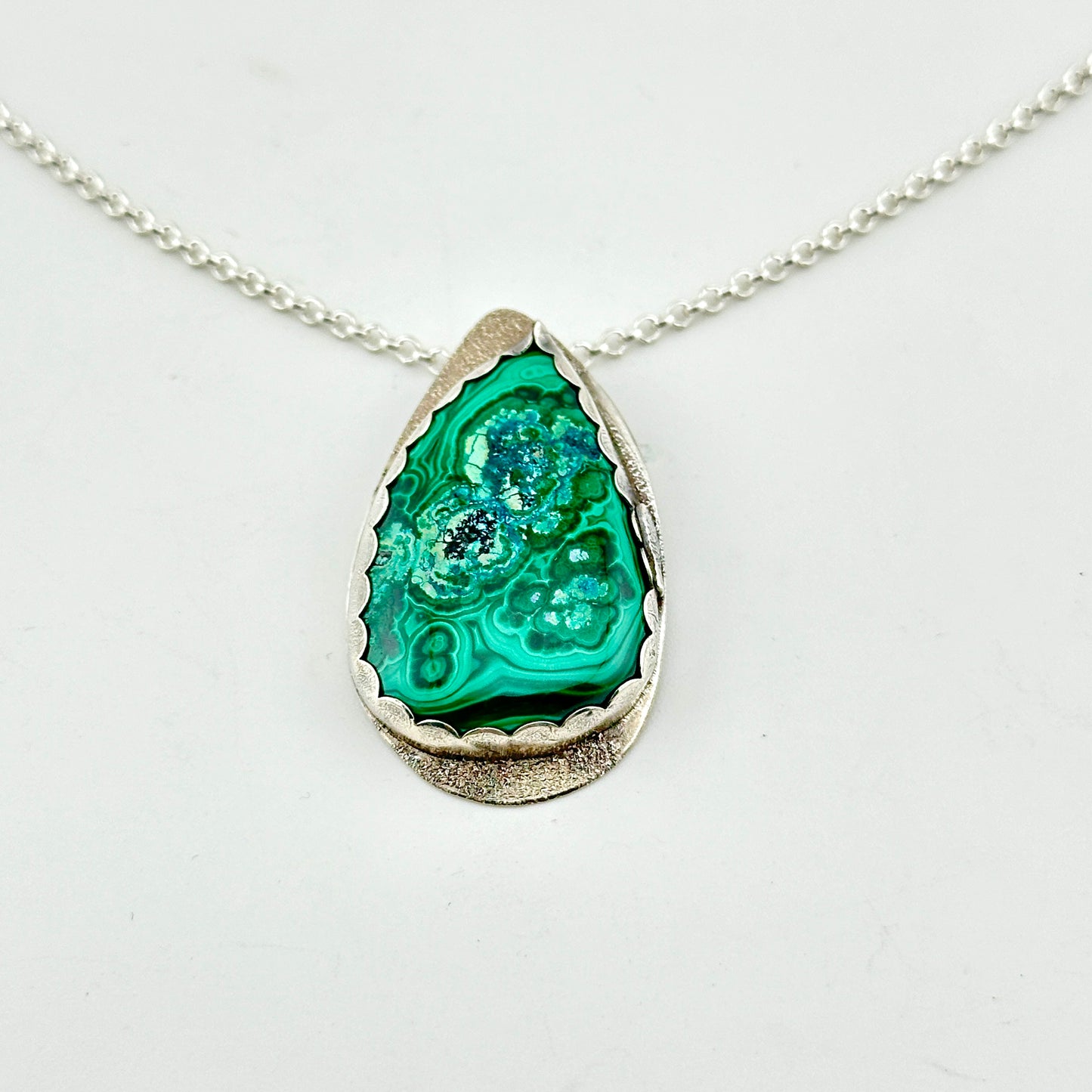 Malachite & Chrysocolla Pendant Necklace