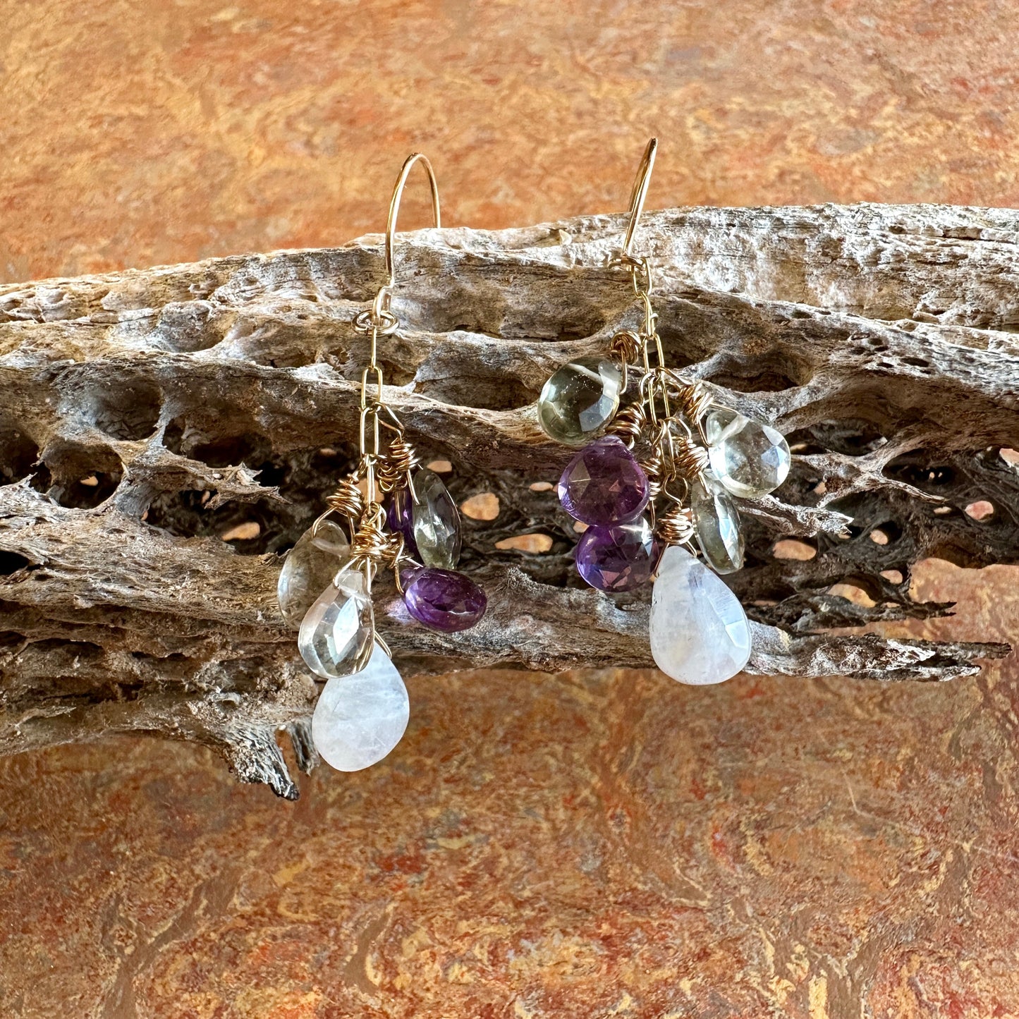 Gemstones Drop Palo Verde Earrings