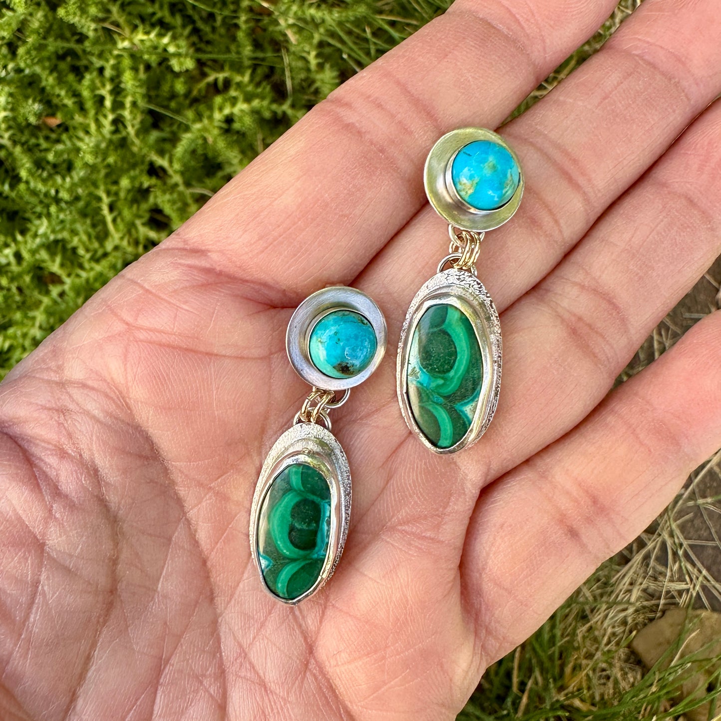 Malachite & Turquoise Pendant Necklace