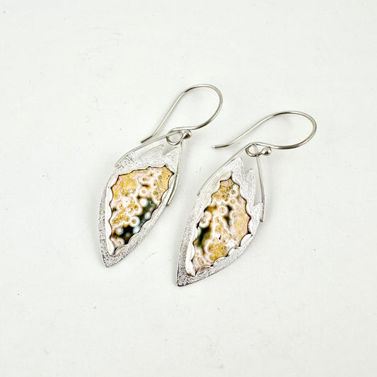 Ocean Jasper Angel Wing Earrings