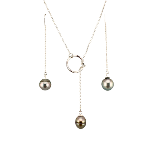 Sterling Silver Pearl Ear Threaders