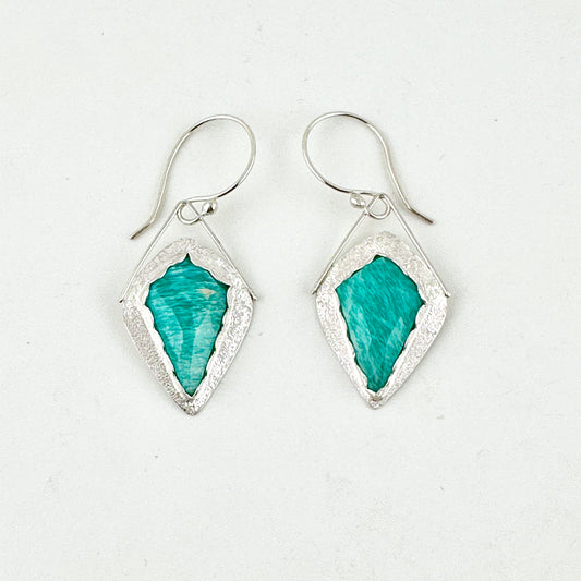 Peruvian Amazonite Kite Earrings