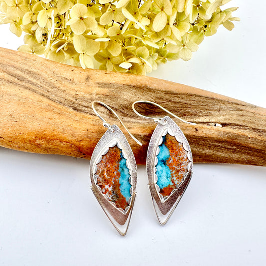 Chrysocolla Freeform Earrings