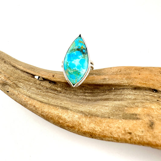 Diamond Turquoise Ring Size 7