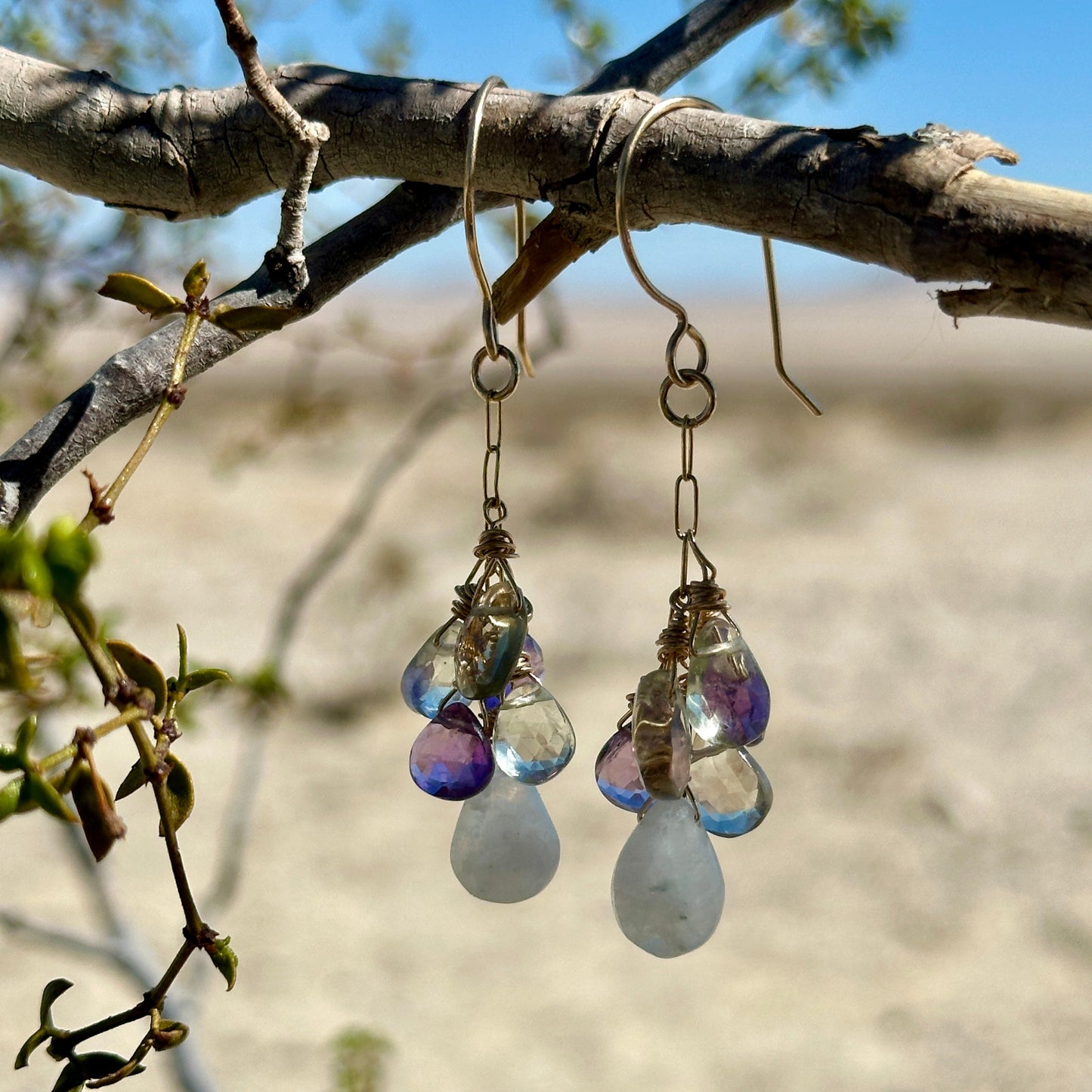 Gemstones Drop Palo Verde Earrings