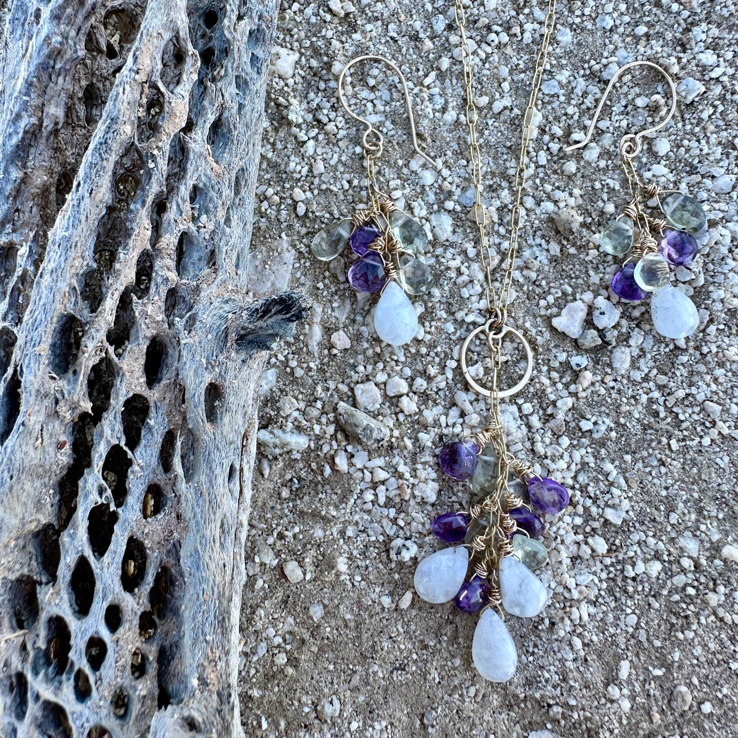 Gemstones Drop Palo Verde Earrings