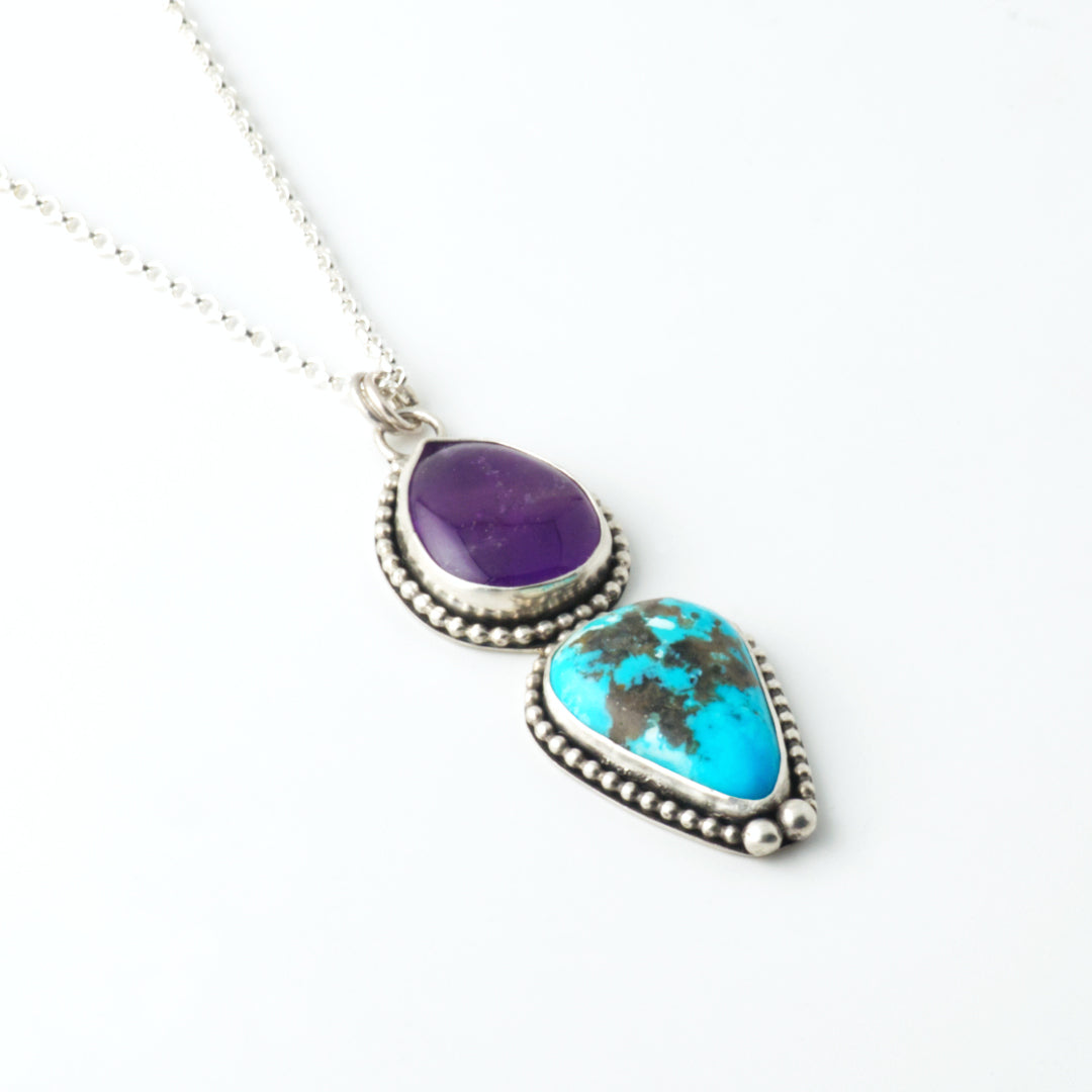 Amethyst & Turquoise Portal 1 Pendant Necklace