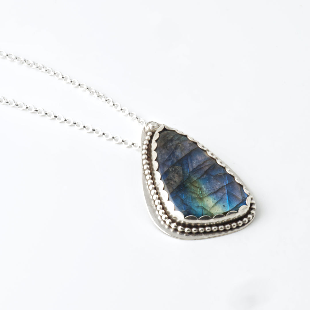 Bead Collar Labradorite Pendant Necklace