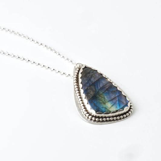 Bead Collar Labradorite Pendant Necklace