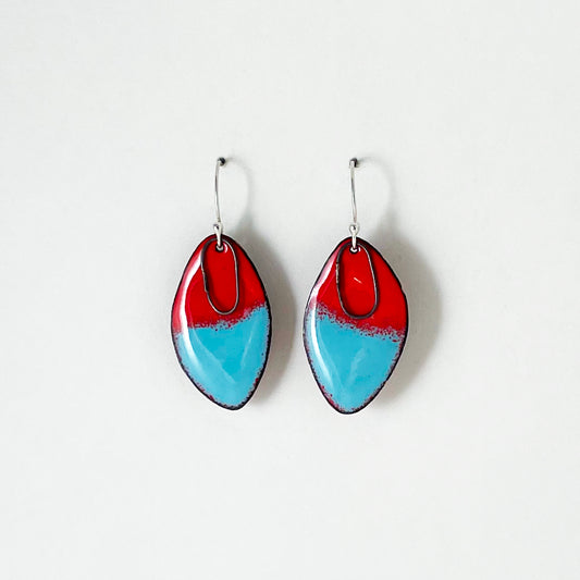 Carmen Enameled Oval Earrings