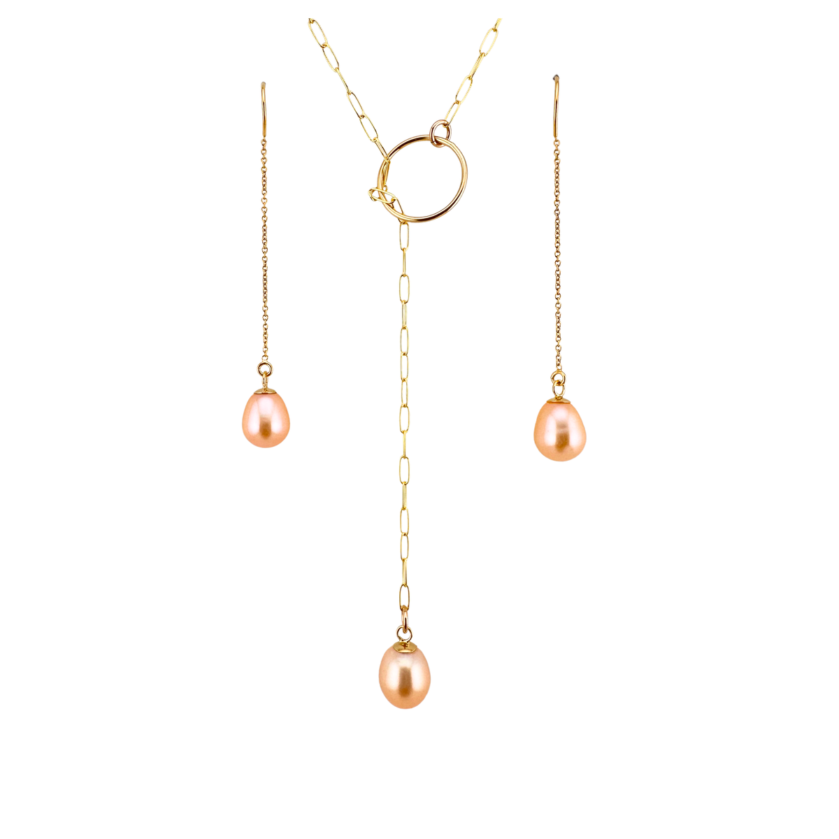 14/20 Gold Filled Pearl Lariat Necklace