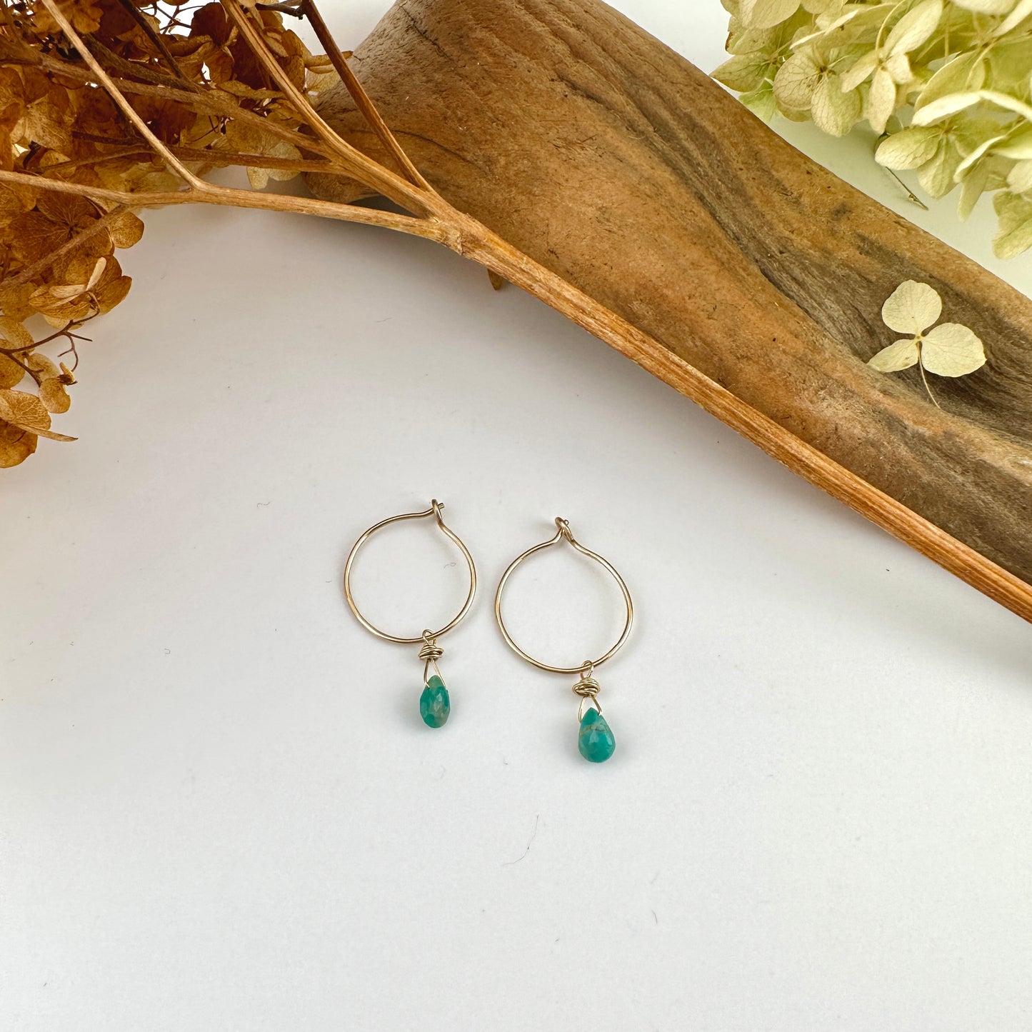 Precious Gems Lightweight Small Hoops