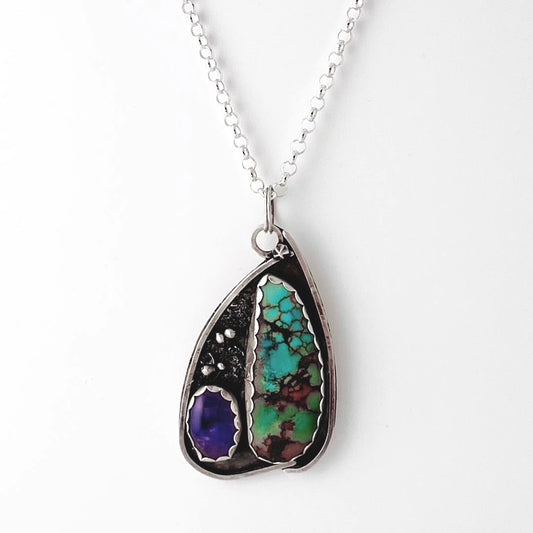 Amethyst & Turquoise Hopeful Pendant Necklace