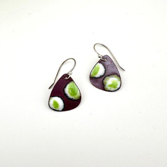 Wings & Dots Enameled Earrings
