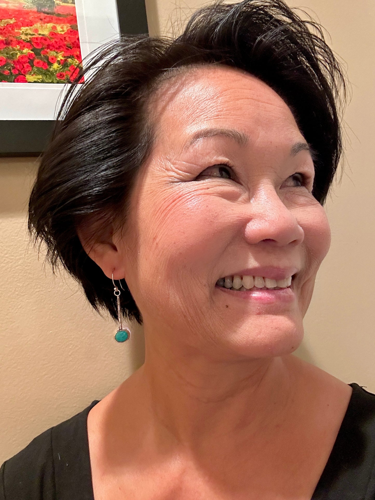 Small Golden Chalcedony Pendulum Earrings