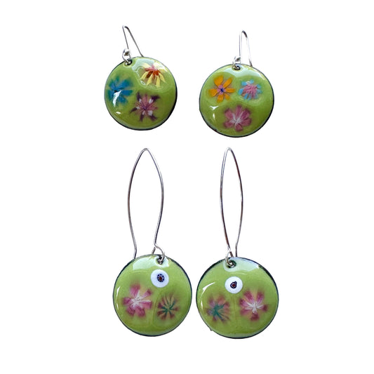 Bloom Enameled Earrings