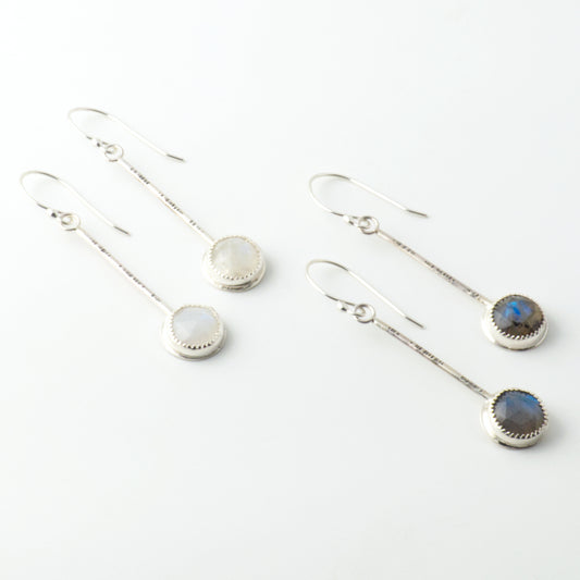 Rosecut Labradorite Pendulum Earrings