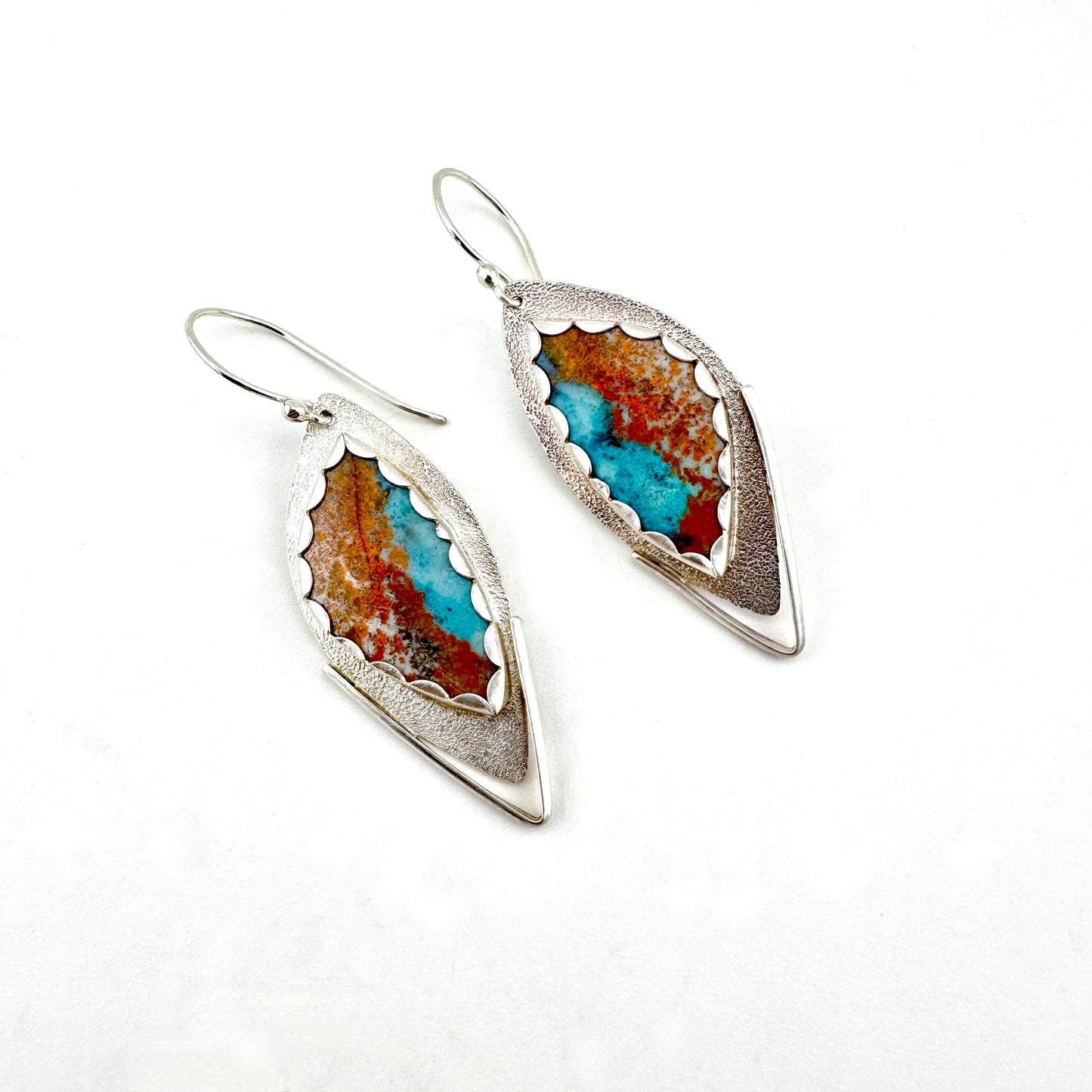 Chrysocolla Freeform Earrings