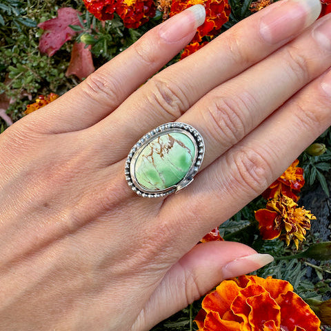Variscite Oval Ring Size 7.5