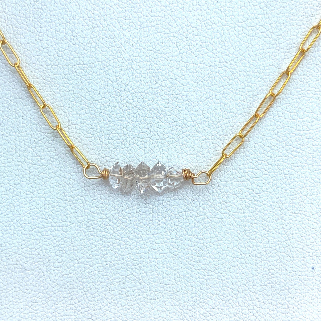 Apatite & Herkimer Diamonds Gembar Necklace