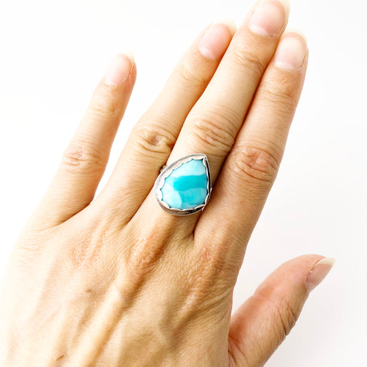 Larimar Pear Shape Ring Size 7
