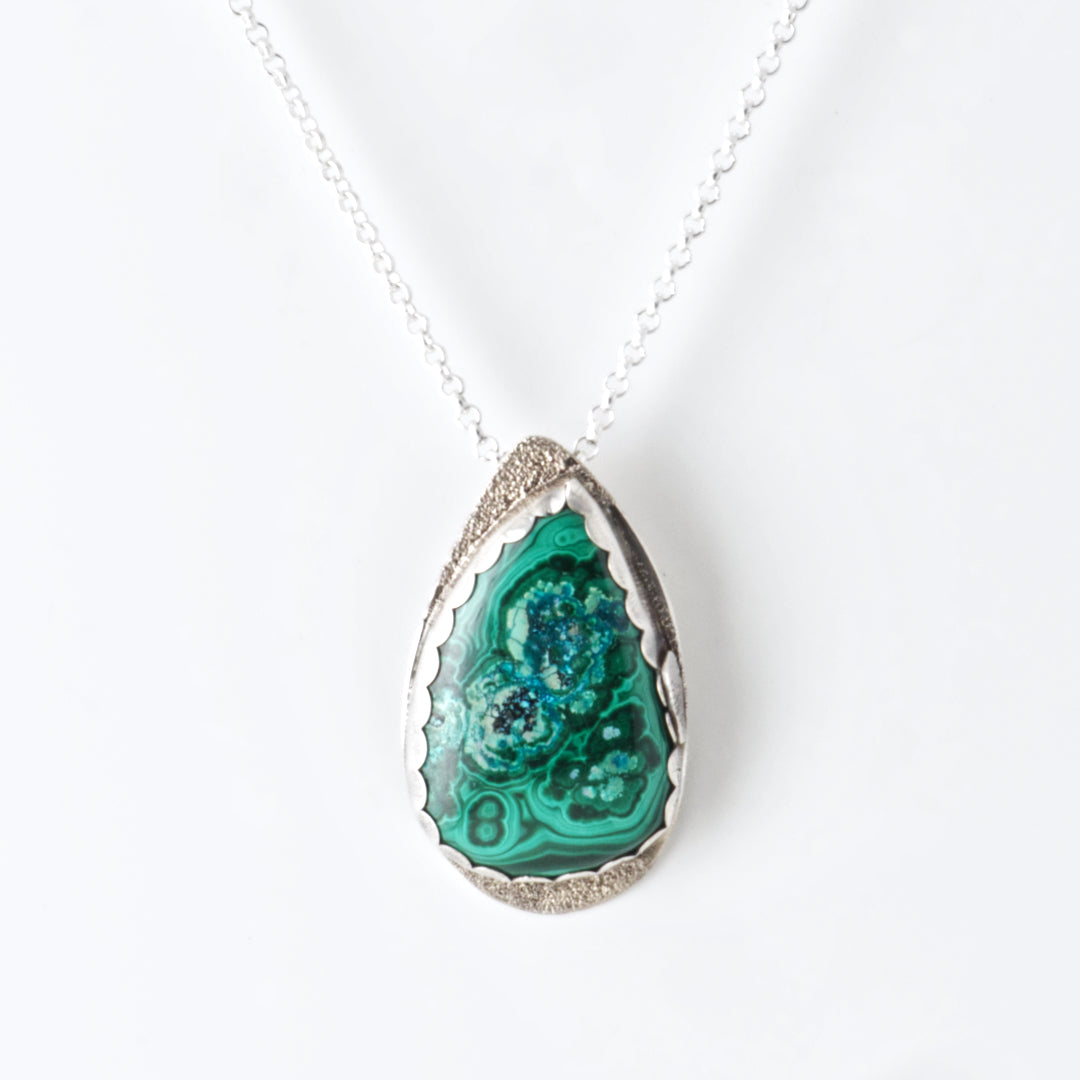 Malachite & Chrysocolla Pendant Necklace