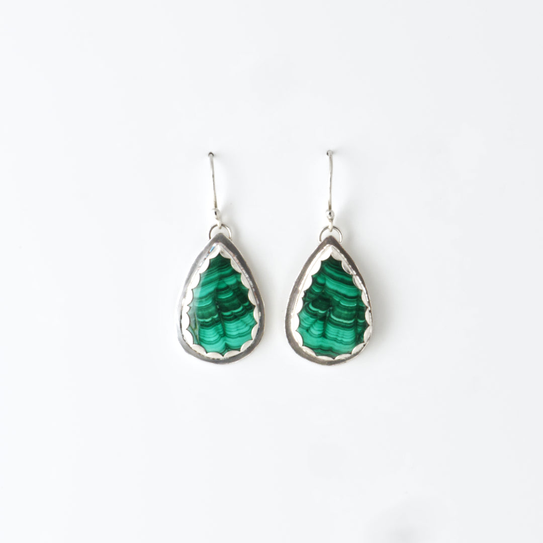 Malachite Teardrop Earrings