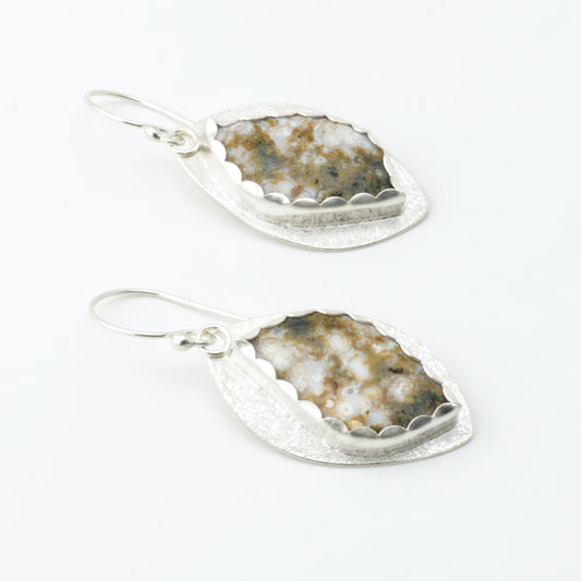 Ocean Jasper Butterfly Wing Earrings