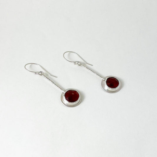 Garnet Pendulum Earrings