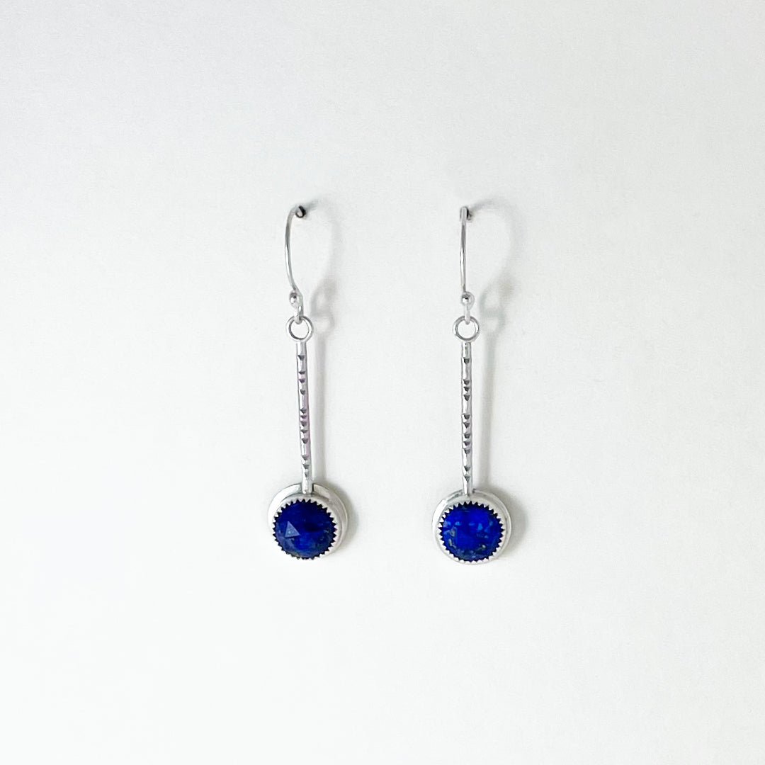 Rosecut Lapis Pendulum Earrings