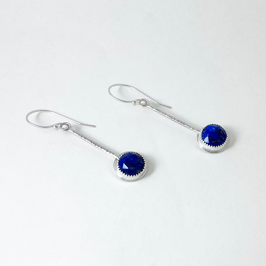 Rosecut Lapis Pendulum Earrings