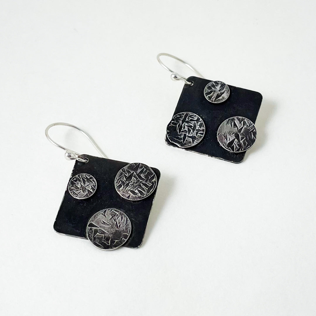 Rebels Large Diamond & Dots Earrings