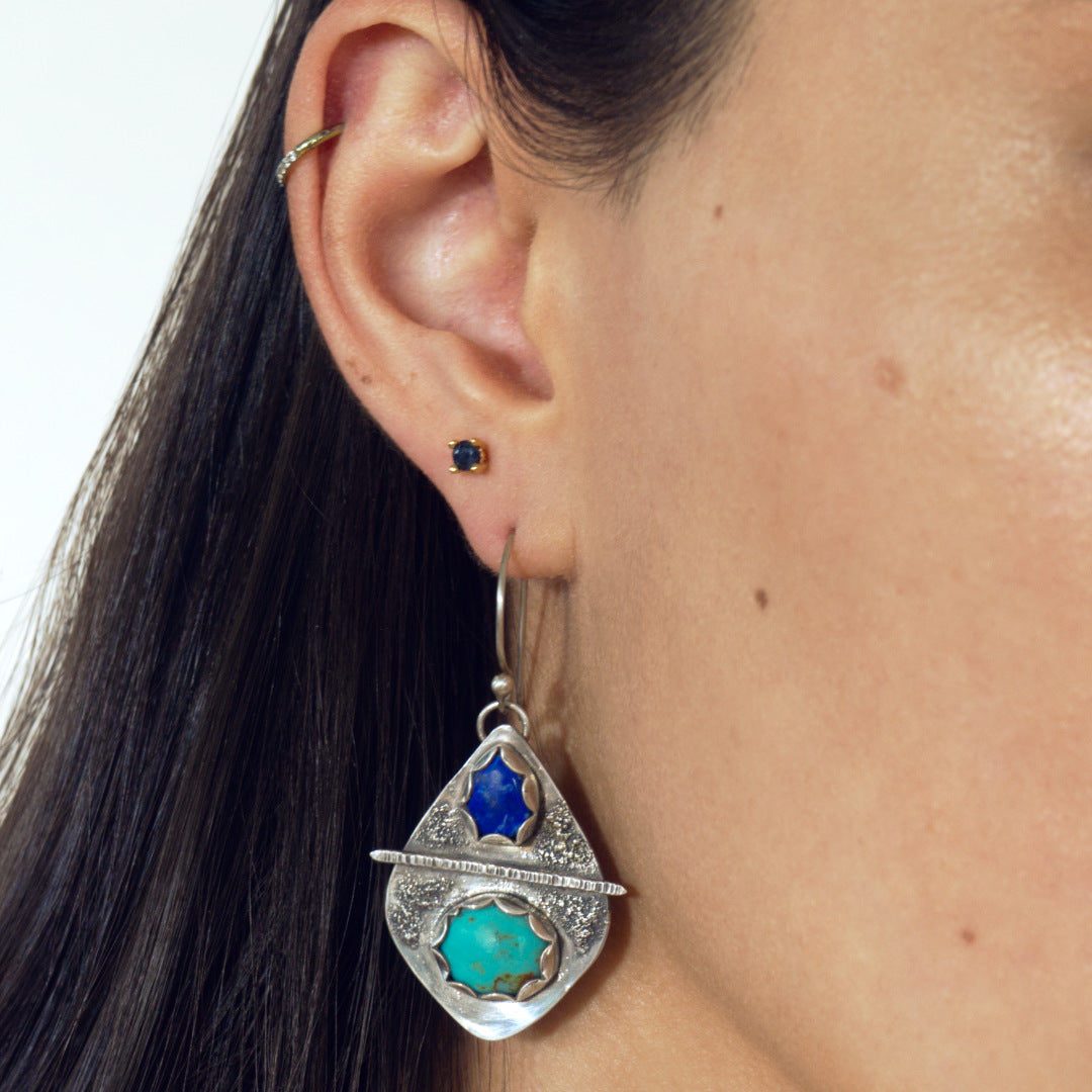 Shooting Arrow Turquoise and Lapis Necklace & Earrings