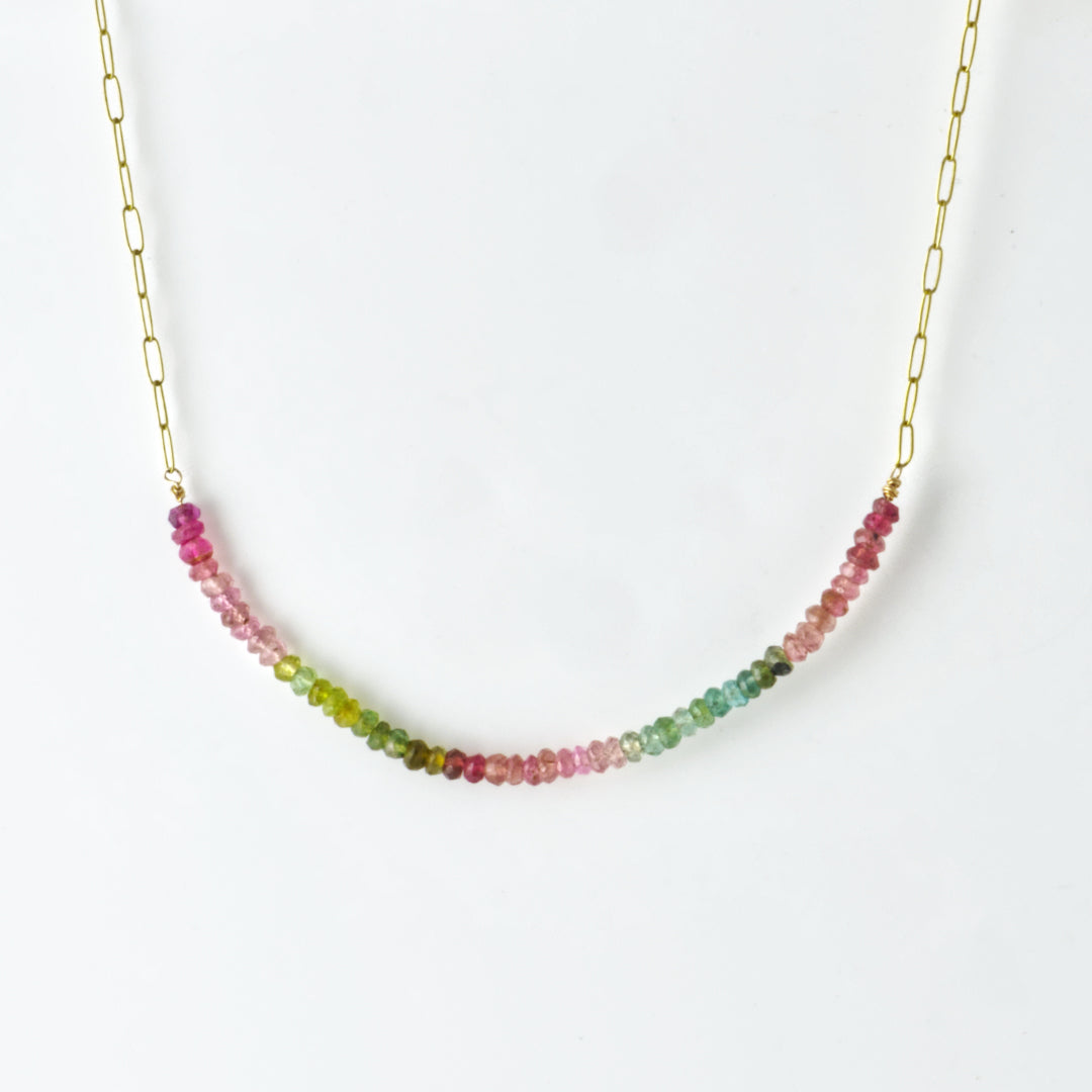 Multi Tourmaline Ombre 14/20 Gold Filled Necklace