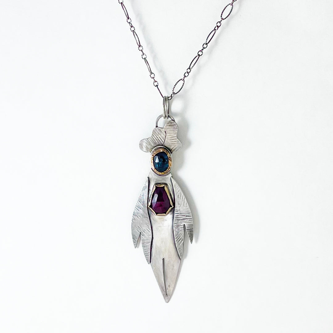 Moss Kyanite and Ruby Turan Goddess Set