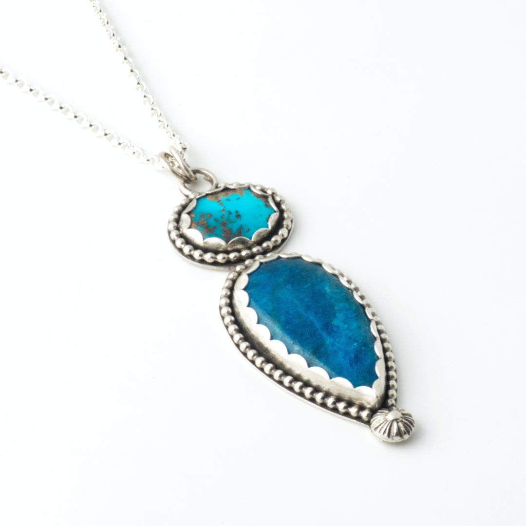 Turquoise & Neon Apatite Guinevere Pendant Necklace