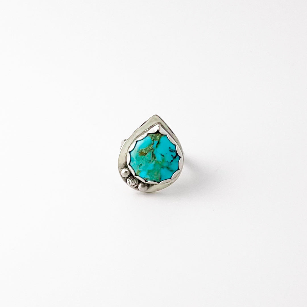 Teardrop Turquoise Ring Size 7