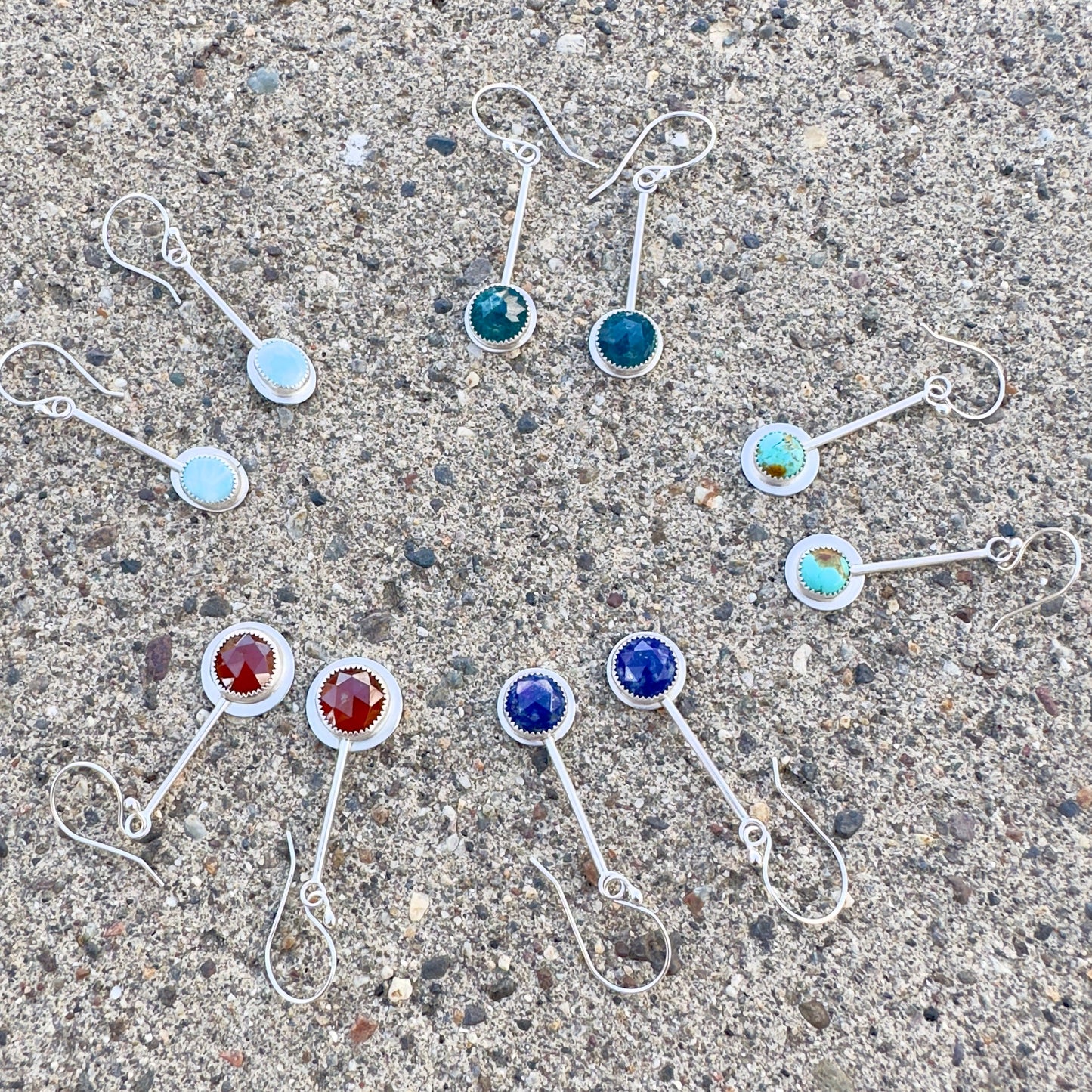 Rosecut Hessonite Garnet Pendulum Earrings