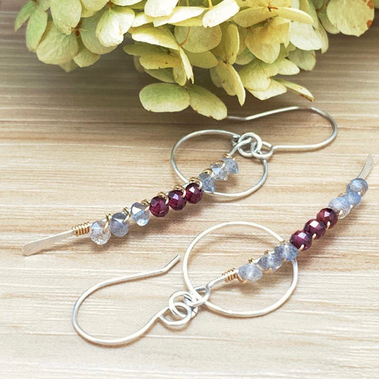 Thread The Needle Gems Wrapped Earrings