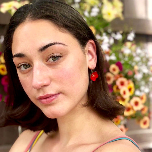 Imperial Flower Enameled Earrings