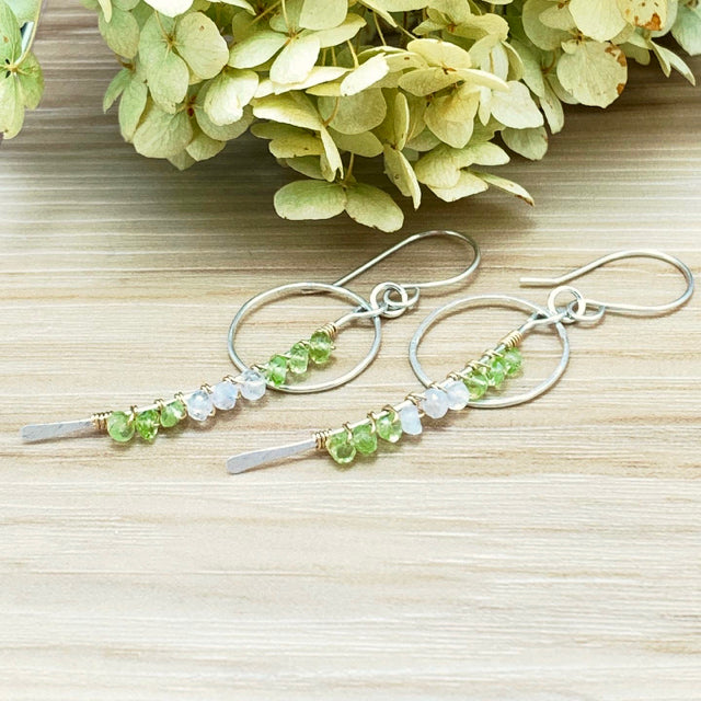 Thread The Needle Gems Wrapped Earrings