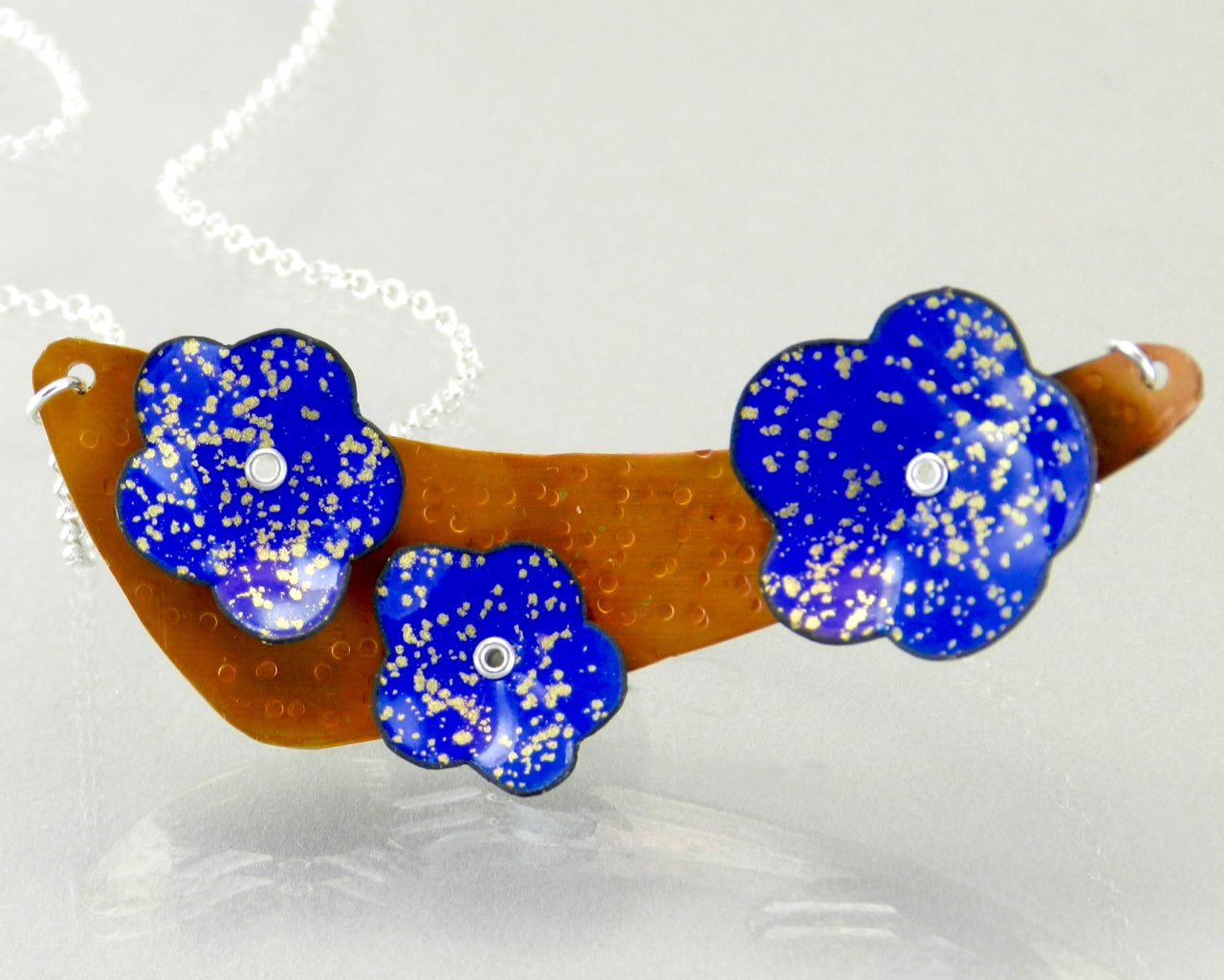 Imperial Boomerang Enameled Necklace