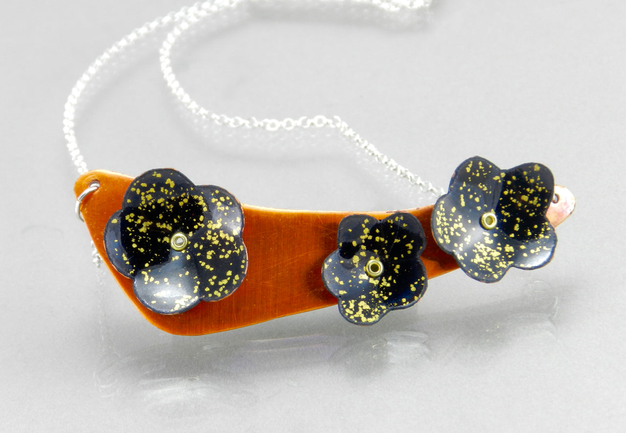 Imperial Boomerang Enameled Necklace