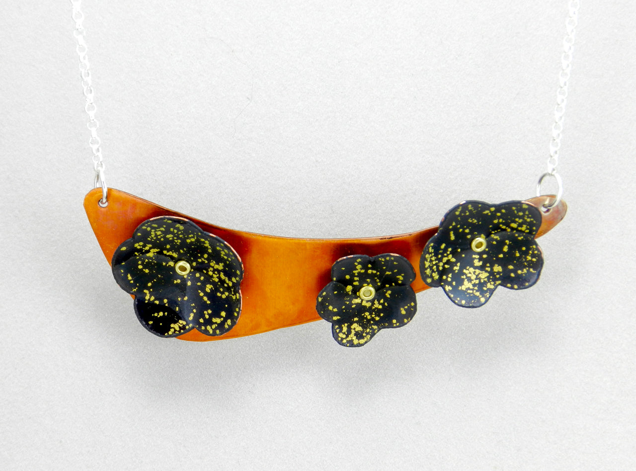 Imperial Boomerang Enameled Necklace