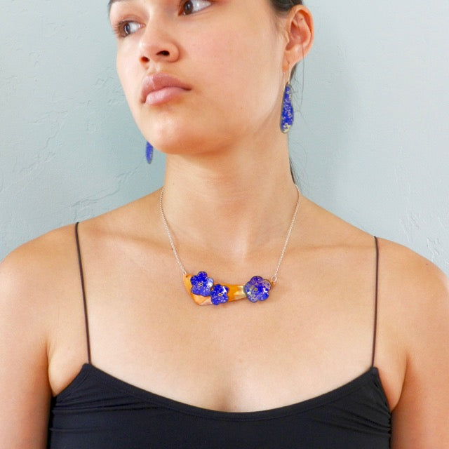 Imperial Boomerang Enameled Necklace