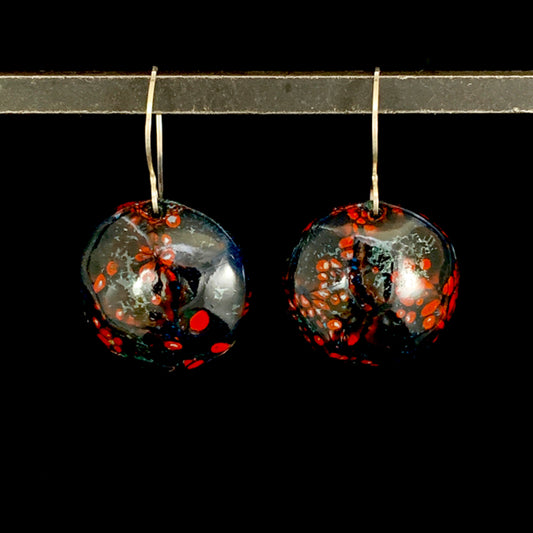 Kaleidoscope Circle Enameled Earrings