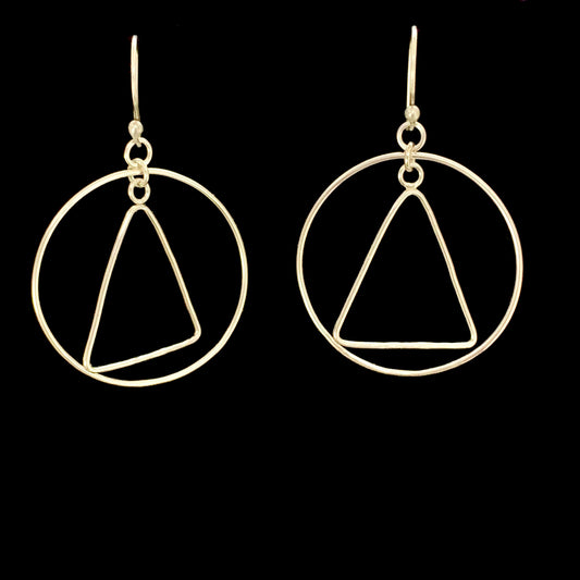 Freedom Circle & Triangle Earrings