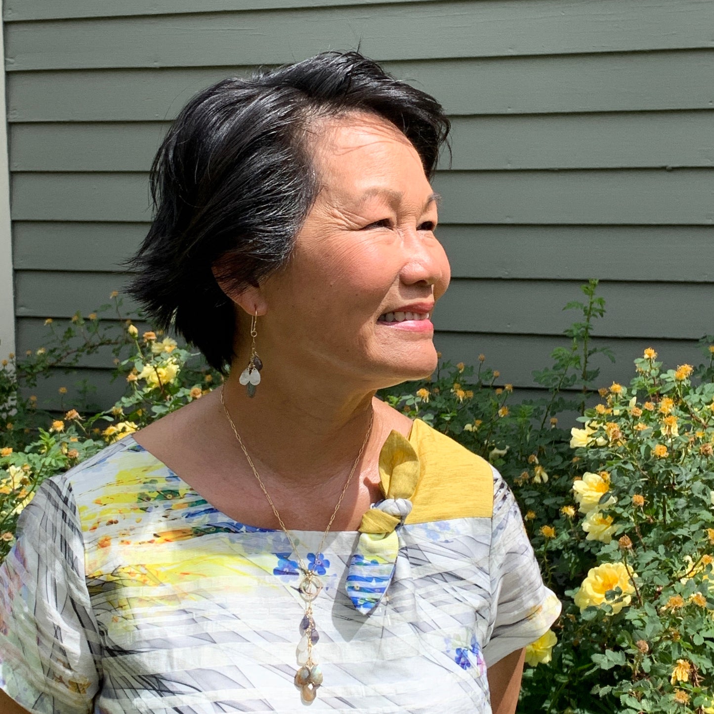 Gemstones Drop Harmony Lariat Necklace