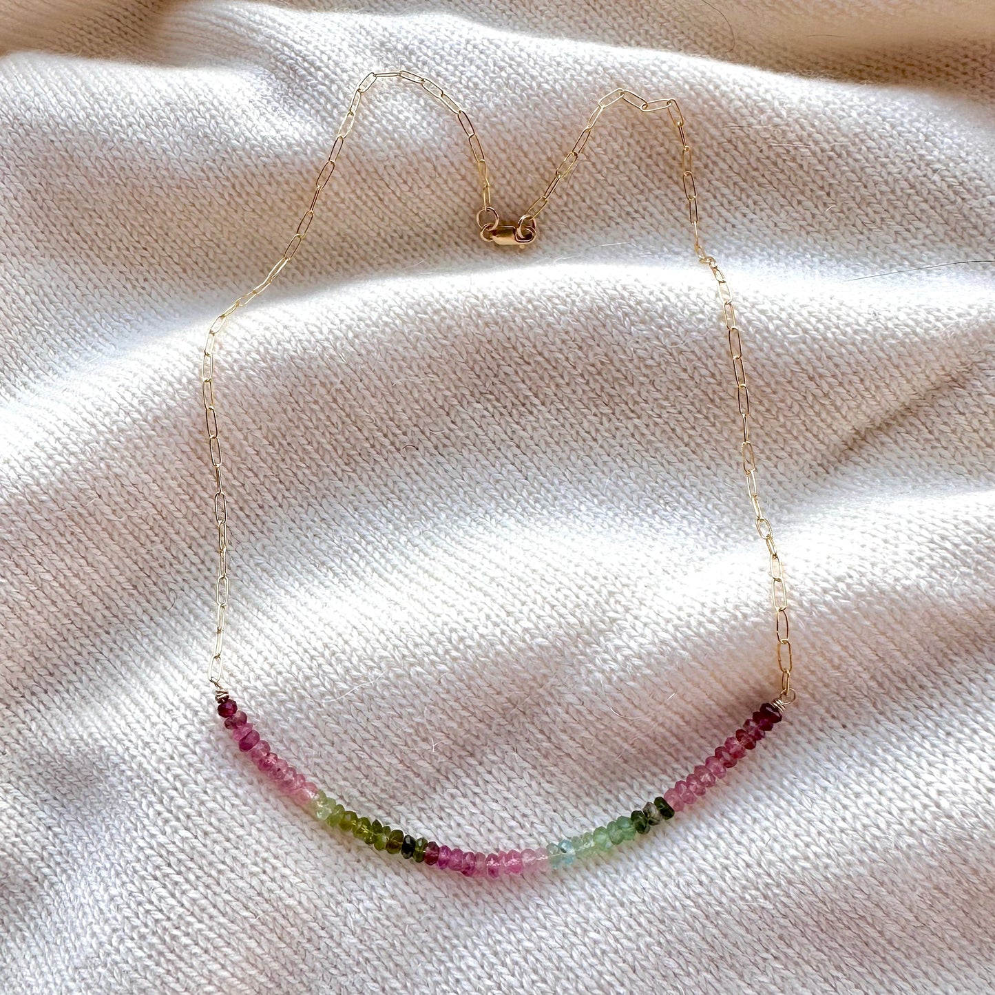 Multi Tourmaline Ombre 14/20 Gold Filled Necklace