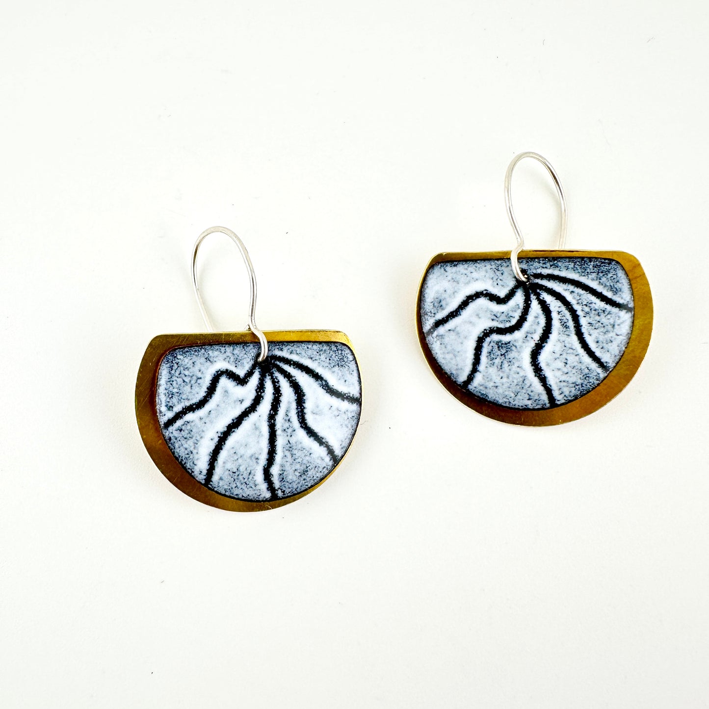Rays of Light Enameled Earrings